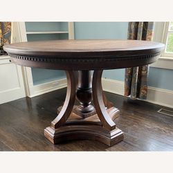 Restoration Hardware ST. JAMES ROUND DINING TABLE Antiqued Coffee