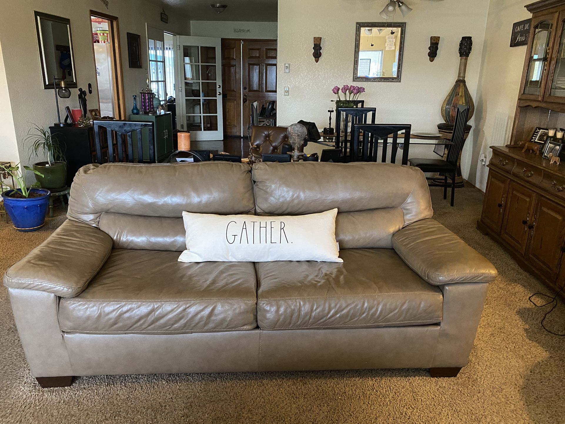 Leather Sleeper Sofa And Chair 