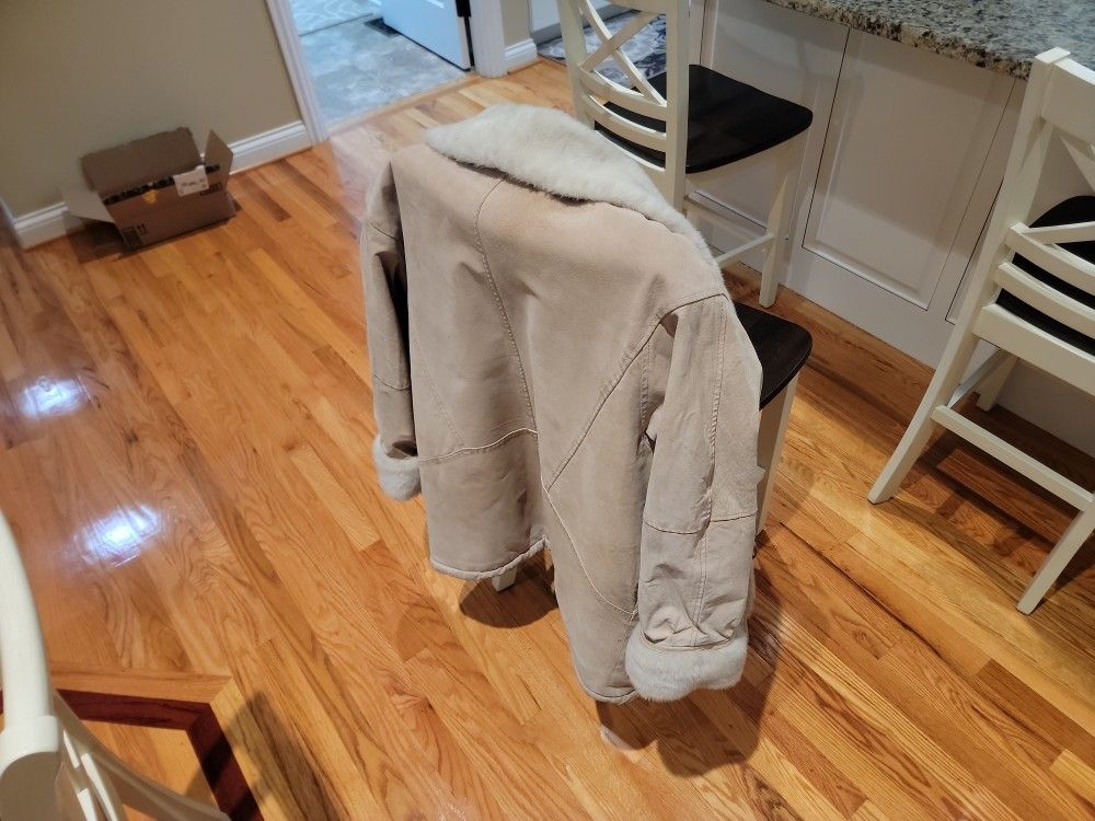 Charles Klein Leather Womans Winter Coat