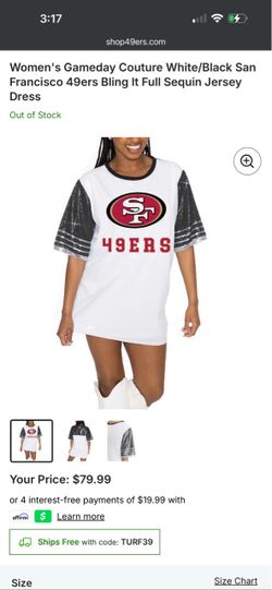 San Francisco 49ers Sequin Jersey Dress