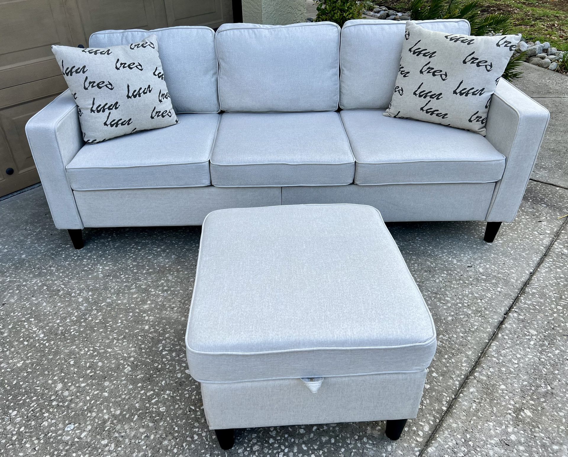 Couch & Ottoman Set