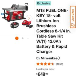 Brand New Never Used Milwaukee Table Saw
