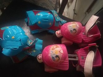 adjustable roller skates and knee pads
