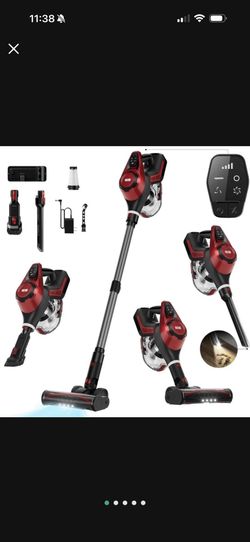 Curvy moon Vacuum Cleaners for Home, 30Kрa Cordless Stick Vacuum, Free-Standing & Smart Display, 55mins Max Runtime, Lightweight Handheld Vacuum