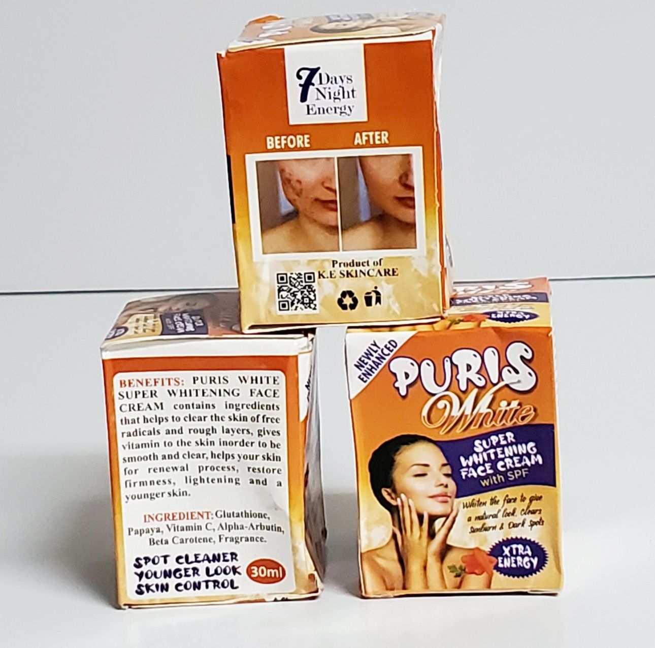 Puris White Face Cream 3 Pieces