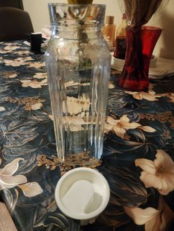 Base Para guardas aguas o jugos frutera con tapa ancha vidrio