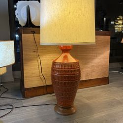 Large orange Ceramic MCM Lamp 