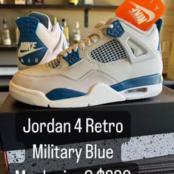 Jordan 4 Retro Military Blue Men's 9 