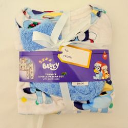 Bluey Christmas Pajama Set With Cozy Socks Size 3T