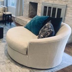 🔥Very Comfortable Oversized Swivel Chairs and Ottoman 3-Piece🔥