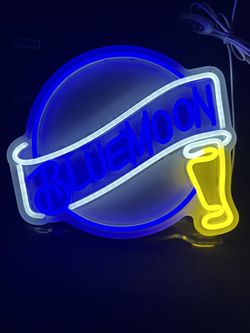 Blue Moon Neon Sign 