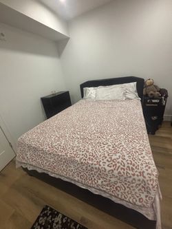 Bed with mattress