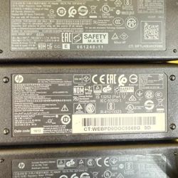 Lot of 10x Genuine HP 65W 4.5mm Blue Tip Adapter Charger 19V 3.33A with Cables