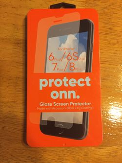 iPhone 6s Plus 7 plus 8 plus glass protector $8