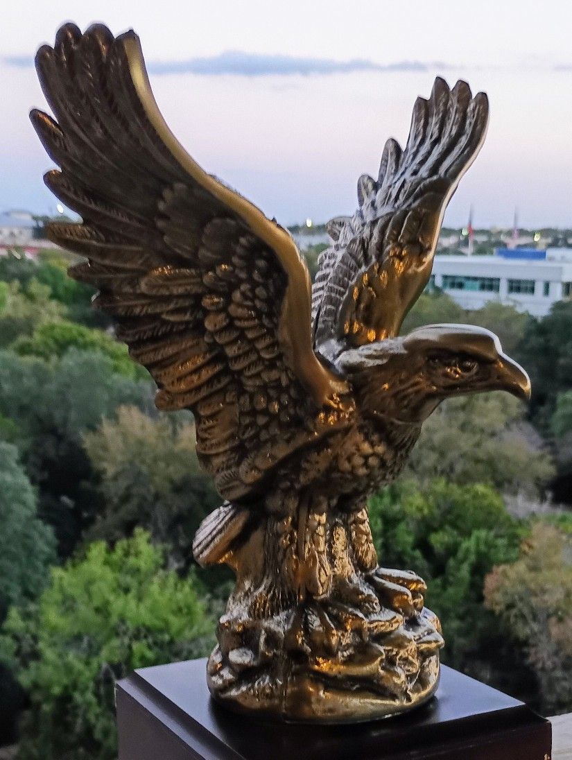 VINTAGE  BRASS PATINA GREAT  GOLDEN EAGLE