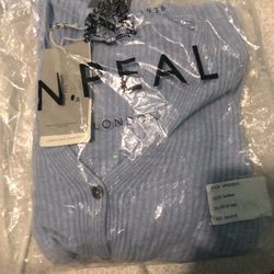 NWT N. Peal  100% Cashmere Ribbed Style Cardigan 