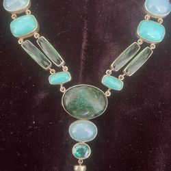 Gorgeous Turquoise and Semi-precious stones Necklace