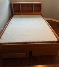 Queen bedframe with box spring included