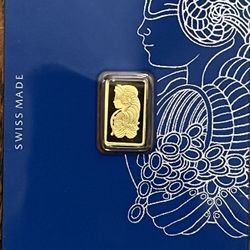 1 Gram 24kt. Gold  Pamp Suisse In Assay.  Gold Bullion 