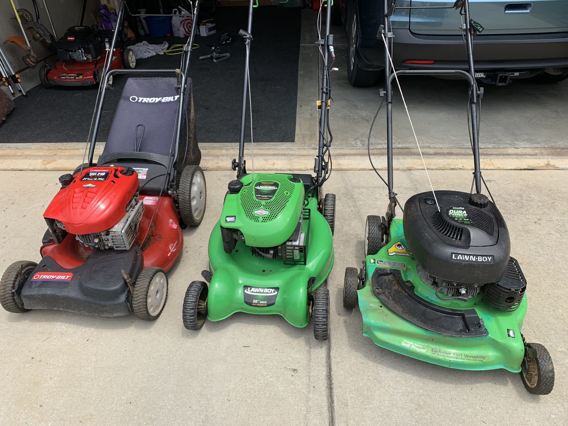 Lawn Mowers Troy Bilt Tuff Cut 210 Lawnboy 10324 2 Cycle and Lawnboy Briggs and Stratton