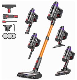 TechRise Cordless Vacuum Cleaner - 550W|45KPA|65Mins Stick Vacuum