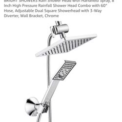 Rain shower head with handheld sprayer 