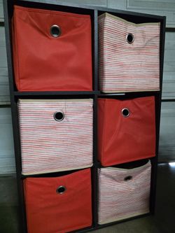 Cubby with bins