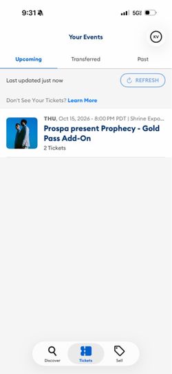 Prospa Gold pass ticket add on Thursday 10/15