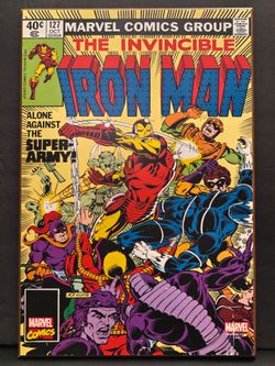 Marvel Comics lron Man 
Wooden Plaque Frame Print