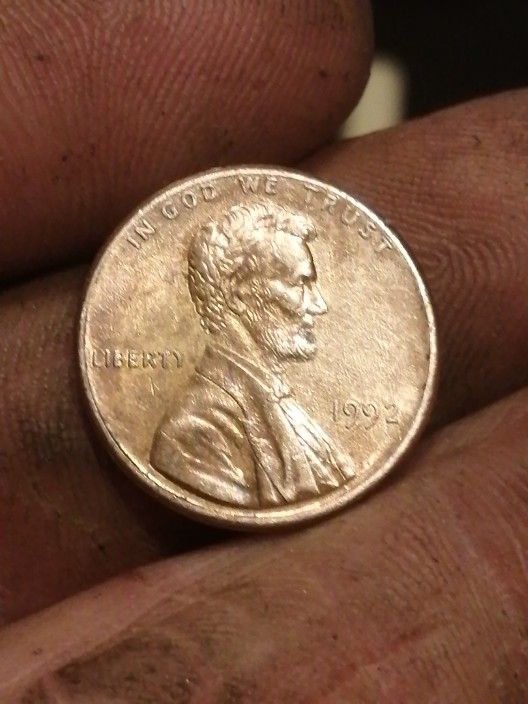 1992 CLOSE AM LINCOLN ONE CENT PENNY RARE