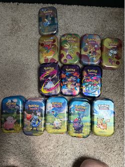 Empty Pokemon mini tins