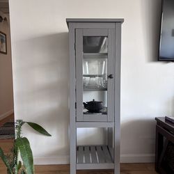 Gray Display Cabinet