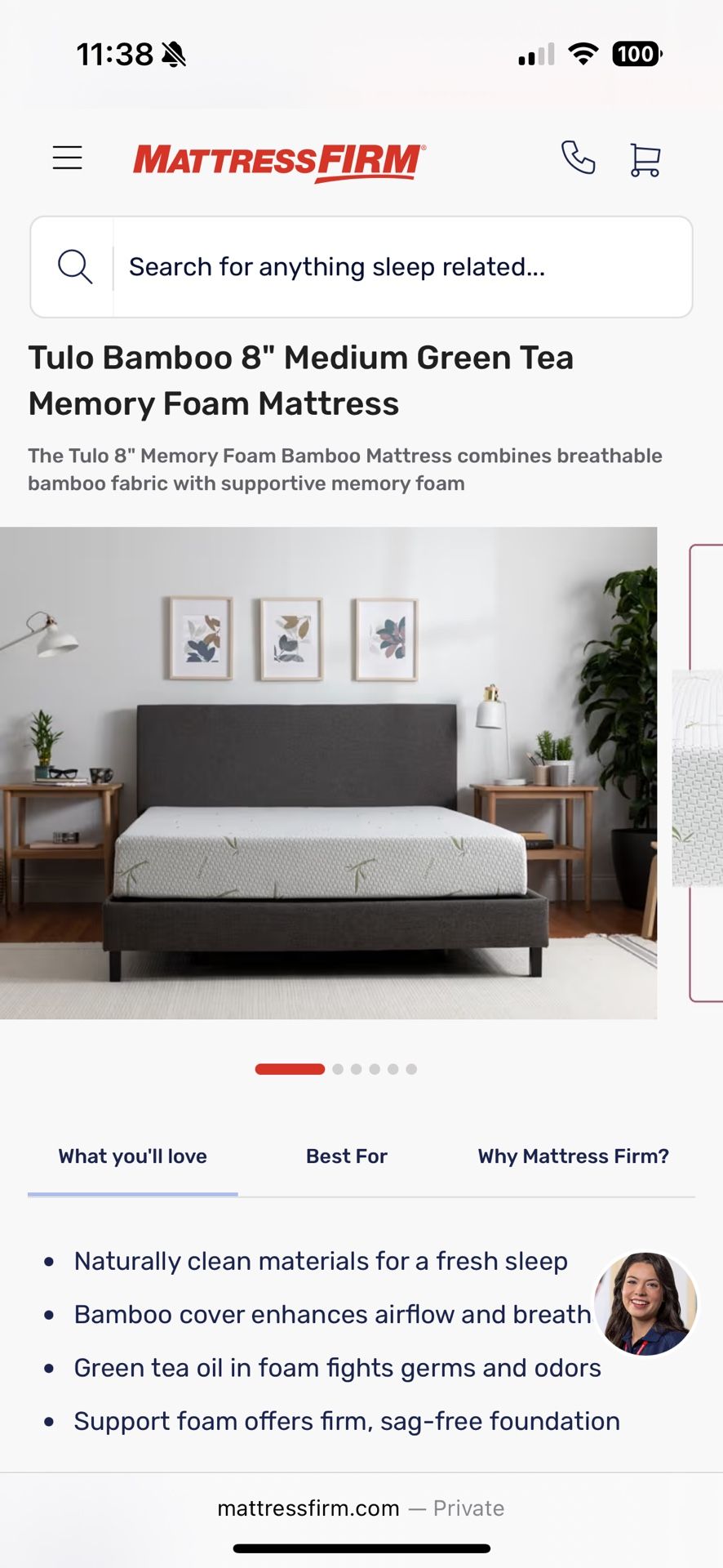 Full size mattress and bed frame