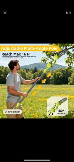 Pole trimmer/ chain saw with accessories