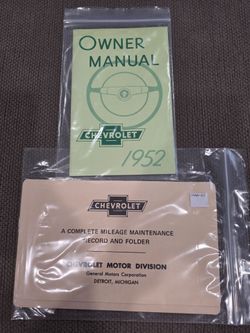Owners manual and maintenance folder