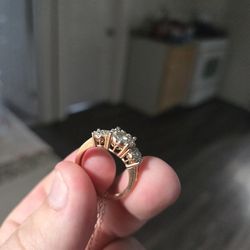 14k Rose Gold With 3/4 Carat tw. Diamonds Size 7 Engagement Ring