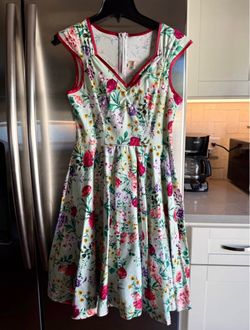 Women’s Grace Karin 1950s-Inspired Vintage-Style Floral Pin-Up Dress–Size M (Pickup: Burbank)👗