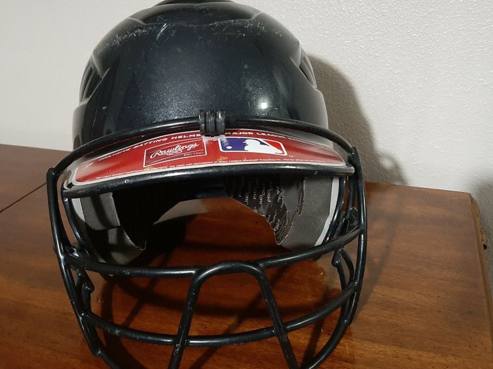 Rawlings Youth Baseball Batting Helmet With Mask