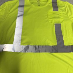 Men Reflective Long Sleeve Work Shirt XXXL New With Tags