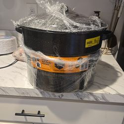 Granite Ware 21.5 Quart Water Bath Canner, Large Enamel Canning Pot with Rack, Canning Supplies for Jam, Salsa and Pickles