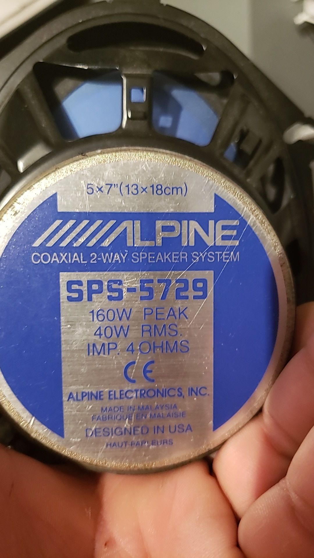 4 alpine 5x7s speaker
