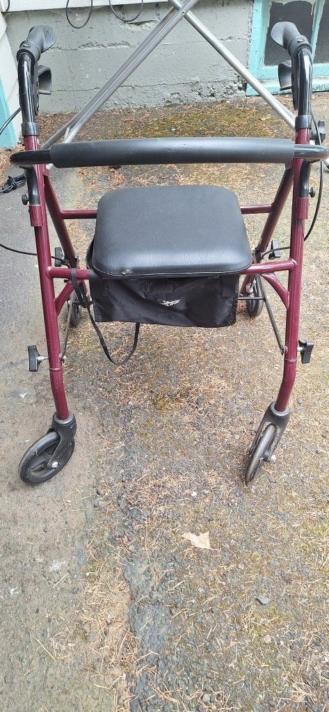 Adult Walker With Seat And Hand Brakes
