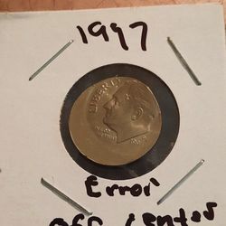 ☆ 1997 off center  Roosevelt  Dime☆ Make an offer