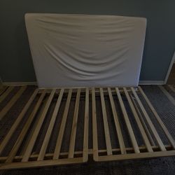 Collapsible Full Sized Bed Frame + Mattress 