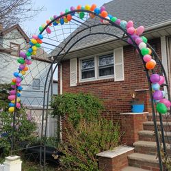 Homemade Colorful Plastic Easter Egg Garland Arch Decor
