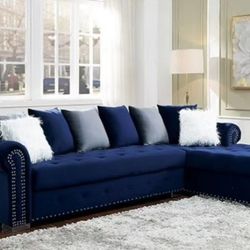 New Sectional (Blue Velvet)