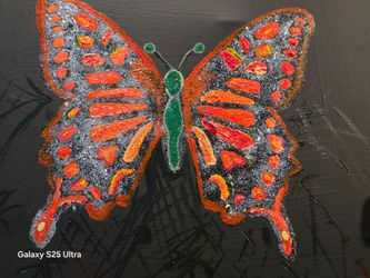 Original Butterfly Painting on Canvas