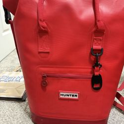 Hunter X Target Red Travel Roll Top Waterproof Backpack Insulated Cooler Bag