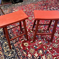 2 Saddleback Stools 