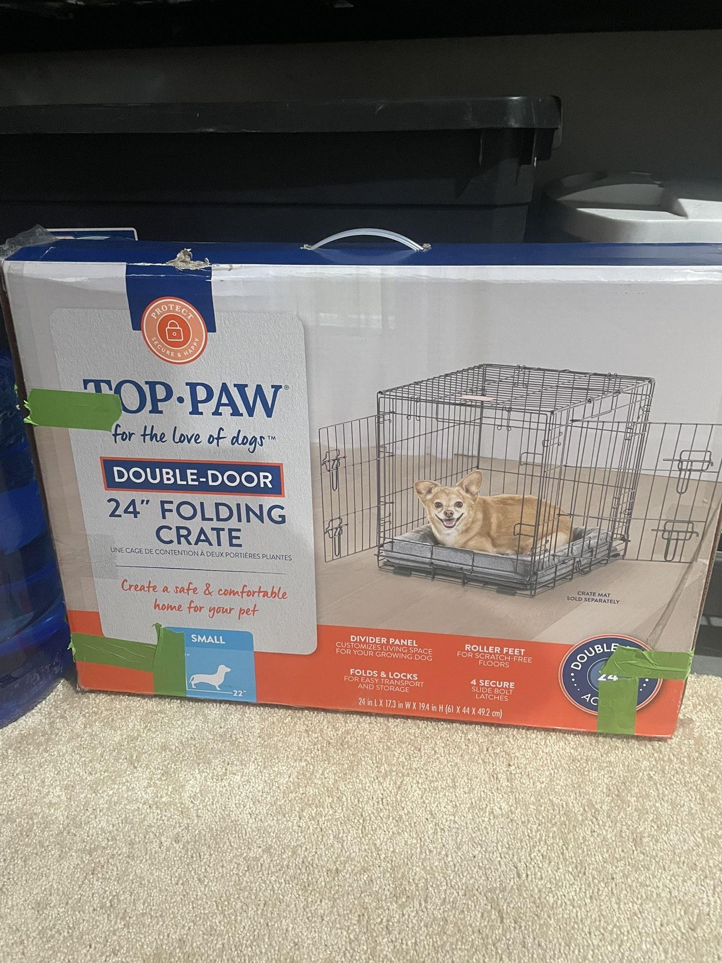 Double-Door 24” Folding Crate 
